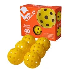 Kit Pack com 6 Bolas de  Pickleball 40 Furos Vollo