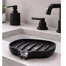 Kit Com 2 Saboneteira Moderna com Drenagem Design Minimalista para Banheiro e Cozinha Evita Acúmulo Drenagem Automática