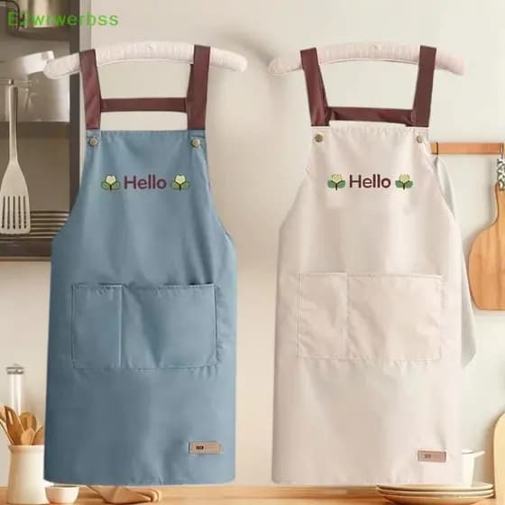 [E2wrwerbss] Avental De Cozinha À Prova D'água De Óleo Conveniente Poeta Chef Homens Mulheres Barista Manicure Aventais