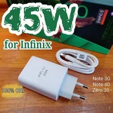 Carregador Para Rápido Infinix 45W Com Cabo 6A USB Tipo C Carregamento Compatível Zero 30 , Note 40 , Povo 4 Pro
