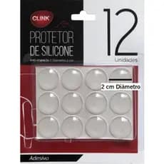 Protetor Adesivo Gota Silicone Anti-Impacto Redondo 20 Ou 12 Unidades Multiuso Universal Clink