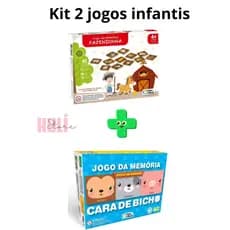 Kit 2 jogo da memória educativo madeira 40 peças criança a partir de 4 anos pais e filhos