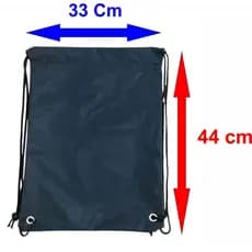 MOCHILA SACO EM NYLON EMBORRACHADO IMPERMEAVEL COM BOLSO INTERNO PRETA