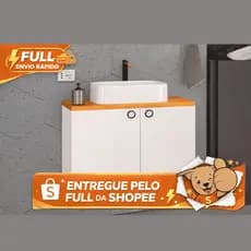 Full Kit Balcão Gabinete Banheiro + Cuba Cerâmica várias cores