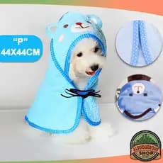 Toalha Para Banho Pet Cães Gatos Em Poliéster Tamanho P 46x44CM