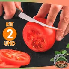 Kit 2 Facas Para Tomate Legumes Chef Profissional Aço Inox  5''
