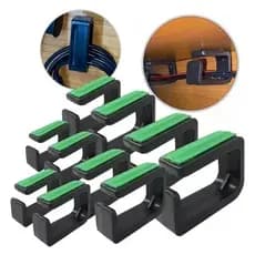 Kit com 10 Organizador de Cabos / Passa Fio para Mesa Escritorio Sala