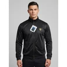 Jaqueta masculina Tigs tecido NBA preto Tam. G sem capuz bolsos frontais e zíper