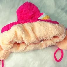 Touca BEBÊ Infantil Forrada Lã Gorro Pompom Inverno