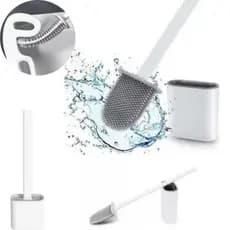 Escova Sanitária de Silicone com Suporte – Higiênica, Durável e Fácil de Limpar