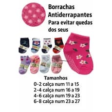Kit 12 Pares Meias Infantil Menina e Menino Antiderrapante