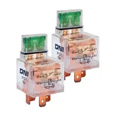 Kit 2x Relé Auxiliar Com Led 40A 12v Universal Com Fusível - DNI 8101