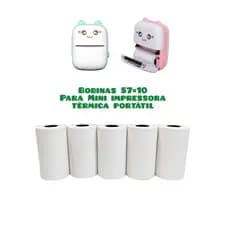 Kit 10/20/30 Bobina 57x10 Térmica - Para Mini impressora Térmica