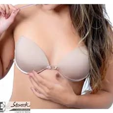 Sutiã Costa Nua Com Alça de Silicone Fecho Frontal Sutiã Silicone