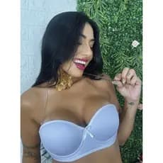 Sutiã Pala Tomara Que Caia Com Bojo Alça Silicone Invisível No Pescoço