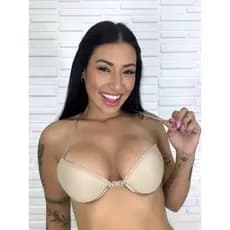 Sutiã Costa Nua Silicone Fecho Frontal Com Alça Invisível