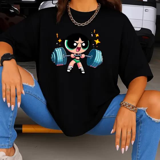 Camiseta Camisetão Meninas Superpoderosas Lindinha Docinho Florzinha Academia Feminina Treino Gym