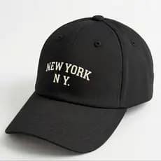 Boné Ny New York Retro Basebol Aba Curva Boné Masculino Preto Feminino Regulagem Fitão Premium