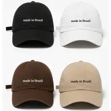 Boné Dad Hat Made in Brazil Unissex feminino masculino Aba Curva Algodão Estilo Regulável Premium