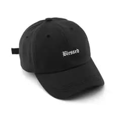 Boné Preto Basebal Blessed Hip Hop Boné Masculino Preto Strapback Gospel 100% Algodão