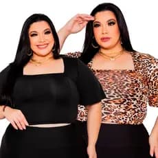 Cropped KIT C/2 unidade Plus Size Feminina