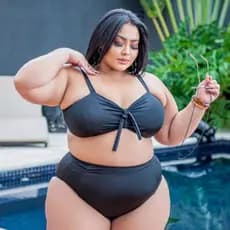 Biquíni Plus Size 2em1 com Forro Cintura Alta, Moda Plus Size Feminino e Hot Pans