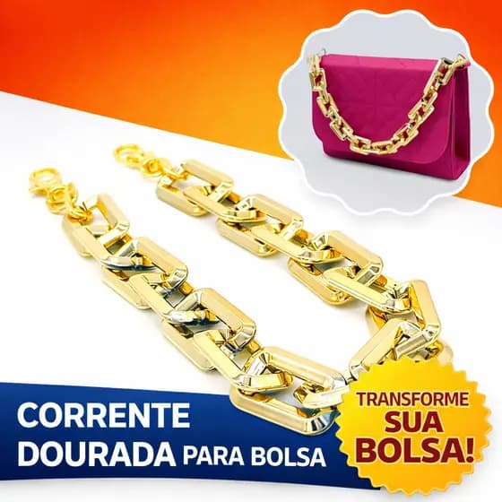 Alça Avulsa Corrente Luxo para Bolsa | Acessório Removível Premium 40cm