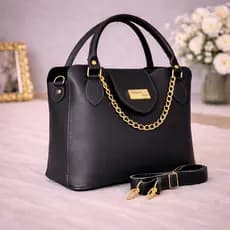 Bolsa Feminina com 3 Compartimentos Internos | Alça Transversal Ajustável e Corrente