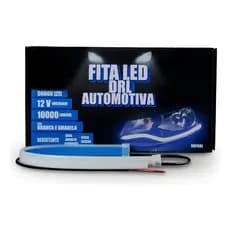 Fita Led Automotiva 12v Lâmpada Tunning Luz Branco E Amarelo