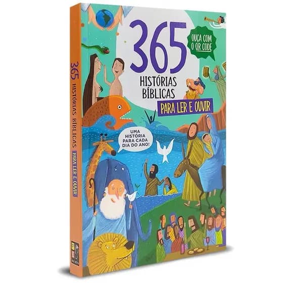 365 Histórias Bíblicas para ler e ouvir - Com QR Code | Devocional Bíblico Infantil