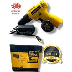 Furadeira Parafusadeira Com Impacto Sem Fio Bateria 12v 3/8 Bivolt