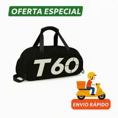 Bolsa Esportiva Multifuncional Transversal T-6 – Preta | Estilo, Praticidade e Espaço Inteligente