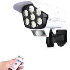 Luminária Solar com Câmera Falsa e Sensor de Movimento.