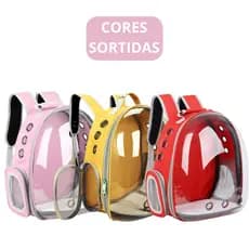 Mochila Bolsa Pet Transporte Visao Panoramica Mochila de Acrilico Para Gatos e Cachorro - Cores Sortidas