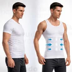 Camisa Cinta Modeladora Unissex Tira Barriga Pochete Emagrece