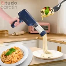 Máquina De Macarrão Portátil USB Elétrica Automática Massas Artigo de Cozinha