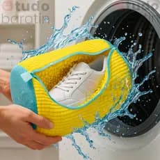 Saco Protetor Bolsa Protetora para Lavar Tênis na Máquina | Saco de Lavagem com Interior Macio | Ideal para Calçados