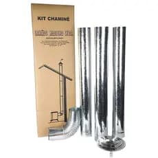 Kit Chaminé Aço Galvanizado c/ 3 Canos Curva Chapéu 110mm P/ Casa Fogão a Lenha Lareira N° 1 Hedlund