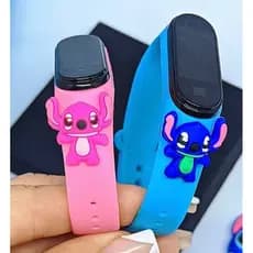 Relógios Digital Disney Stitch à Prova D’água Infantil Esportivo adulto angel Rosa e azul barato
