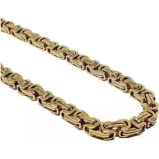 Corrente Cordão bali Grosso aço Inox 316L Banhado a Ouro 60 cm