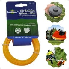 Fio Nylon 1,8mm 10 Metros Para Roçadeira Aparar Brasfort
