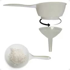 Peneira Coador Com Funil 2x1 Facil De Usar Utensilio Cozinha