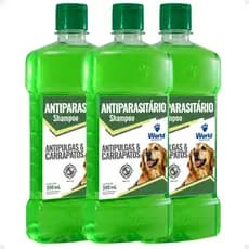 Kit 3 Shampoo Antipulgas Carrapatos Dugs 500ml Neutro Cães