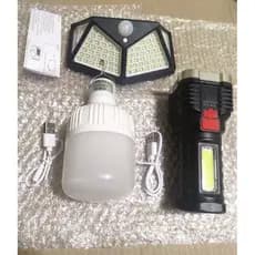acampamento conjunto lanterna e Lâmpada recarregável + luminária com carregamento solar