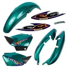 Kit Carenagem Completo Titan 125 Verde 2000 2001 2002 2003 2004 + Adesivos