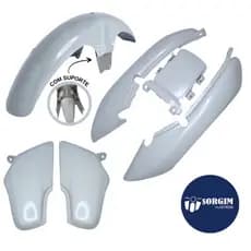 Carenagem Titan 125 1995 1996 1997 1998 1999 + Tampa lateral + Paralama dianteiro sem pintura.