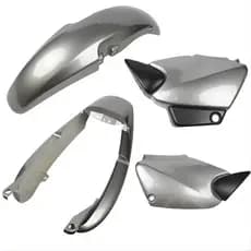 Kit Carenagem Completo Titan 125 Prata 2000 2003 Tampa Lateral Rabeta Paralama Dianteiro Envernizado