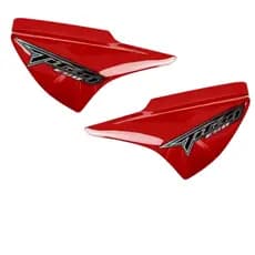 Carenagem Titan 150 Par Tampas Laterais Vermelho 2004 2005 2006 2007 2008 + Adesivos