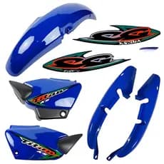 Kit Carenagem Cg Titan 125 Azul 2000 2001 2002 2003 2004 + Adesivos
