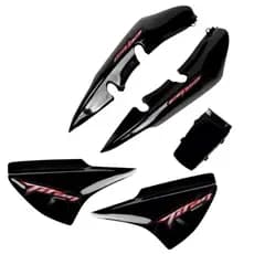 Carenagem Titan 150 Preto Tampas Laterais  Rabeta + Adesivos 2004 2005 2006 2007 2008 + Evernizado